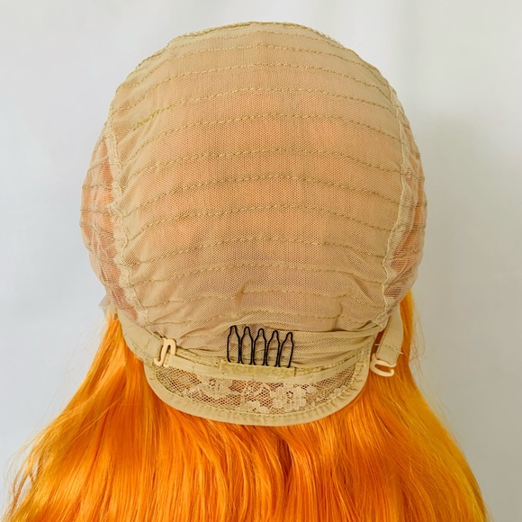 24” Beautiful Orange 13x2.5 Lace Front Premium Fiber Wig for Cosplay/Halloween… - Picture 13 of 15